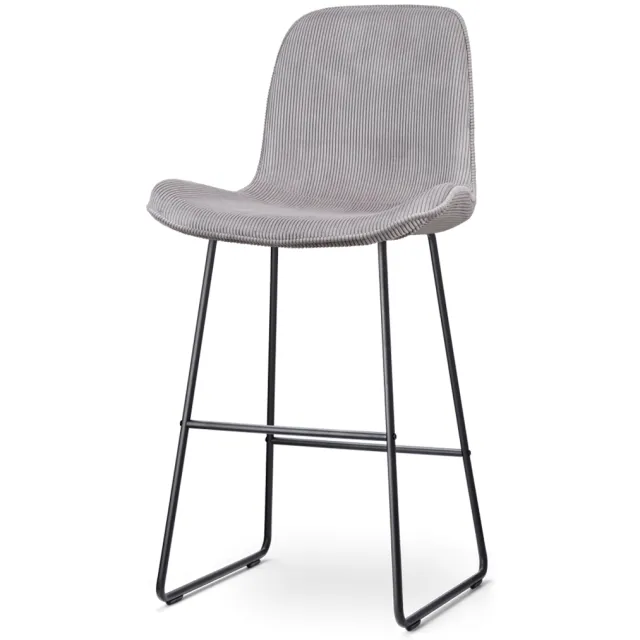 Nolon Nino-Fé barkruk rib warm grijs - zwart onderstel - 75 cm, foto 2