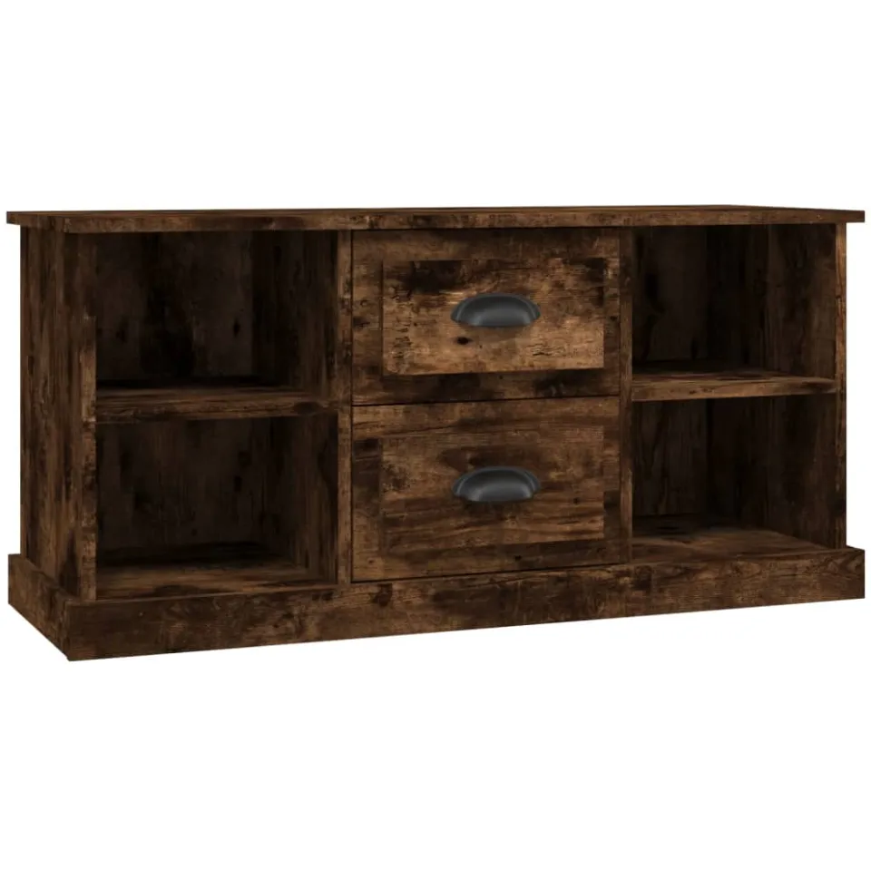 vidaXL Tv-meubel 99,5x35,5x48 cm bewerkt hout gerookt eikenkleurig Bruin