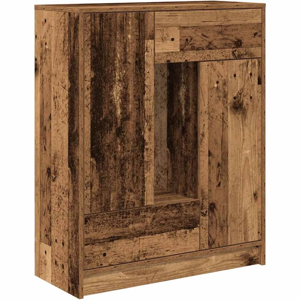 vidaXL Dressoir met lades en deuren 73x31x90 cm oud hout Bruin
