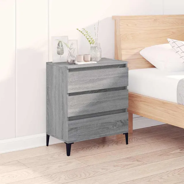 vidaXL Dressoir 60x35x70 cm bewerkt hout grijs sonoma eikenkleurig, foto 2