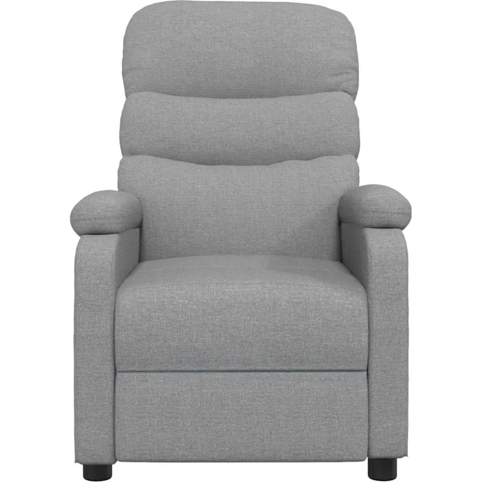 vidaXL Massagestoel stof lichtgrijs