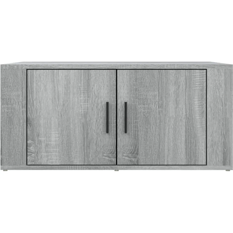 vidaXL Salontafel 80x50x36 cm bewerkt hout grijs sonoma eikenkleurig