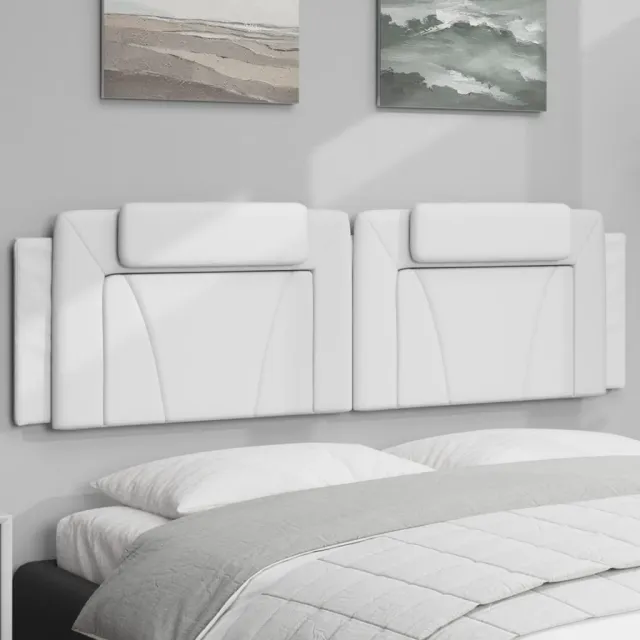 vidaXL Hoofdbordkussen "Viana" 180 cm kunstleer wit