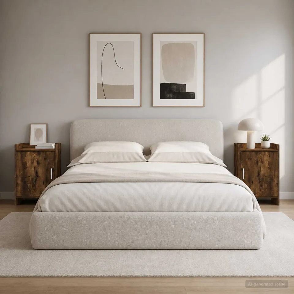vidaXL Nachtkastjes 2 st Gerookt eiken 40 x 30 x 60 cm Bewerkt hout, foto 4