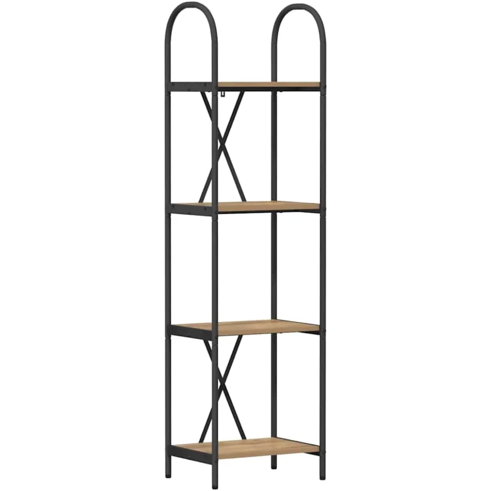 vidaXL Boekenkast 4-laags 40 x 30 x 146 cm Bewerkt hout Artisan Eiken, foto 3