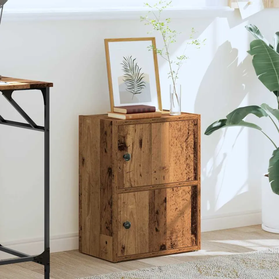 vidaXL Boekenkast 40x24x52 cm bewerkt hout oud houtkleurig bruin, foto 2