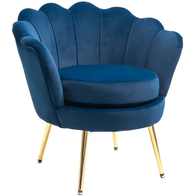 GranMaison Fauteuil - Relaxstoel - Relaxfauteuil - Stoel - Met armleuning - Voor één Persoon - Blauw