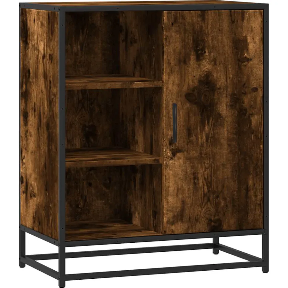 vidaXL Dressoir 62x35x76 cm bewerkt hout gerookt eikenkleurig, foto 3