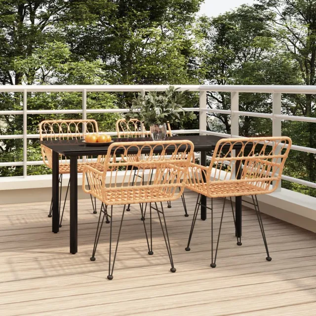 vidaXL 5-delige Tuinset poly rattan bruin, foto 2