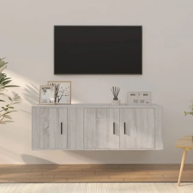 vidaXL 2-delige Tv-meubelset bewerkt hout grijs sonoma eikenkleurig, foto 2
