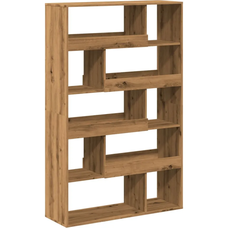 vidaXL Kamerscherm 100x33x156,5 cm bewerkt hout artisanaal eikenkleur, foto 4