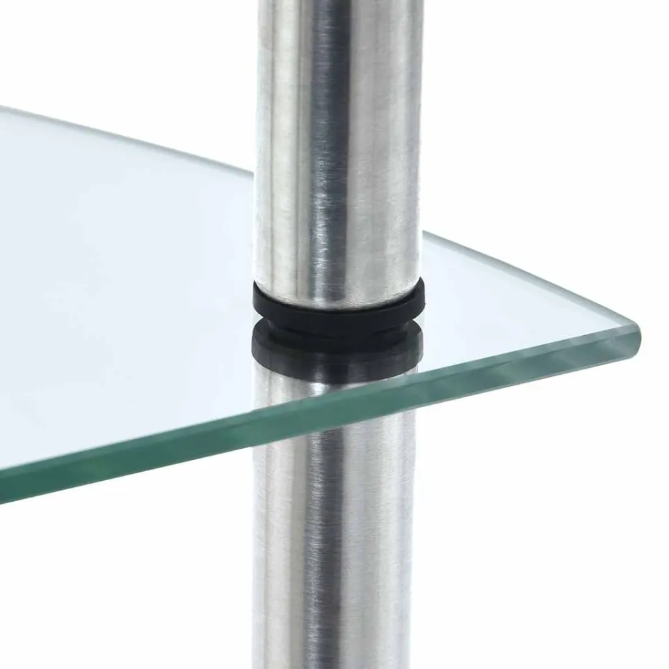 vidaXL Kastje 3-laags 30x30x67 cm gehard glas transparant transparent, foto 3