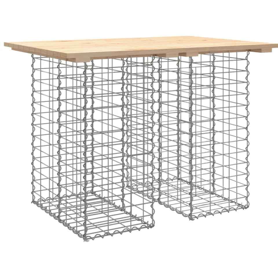 vidaXL Tuintafel schanskorfontwerp 100x70x72 cm massief grenenhout bruin, foto 3