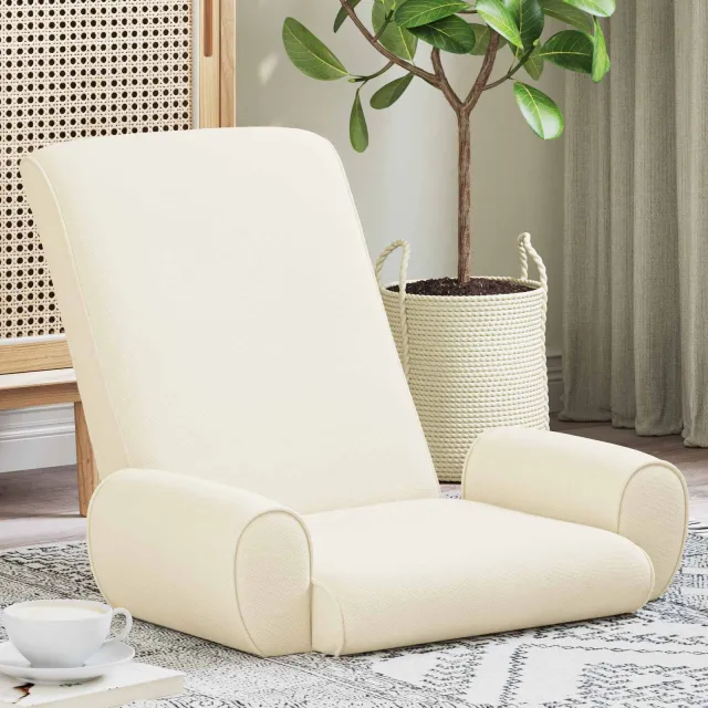 vidaXL Verstelbare vlo stoelen Crèmekleurig Grove Fluweel