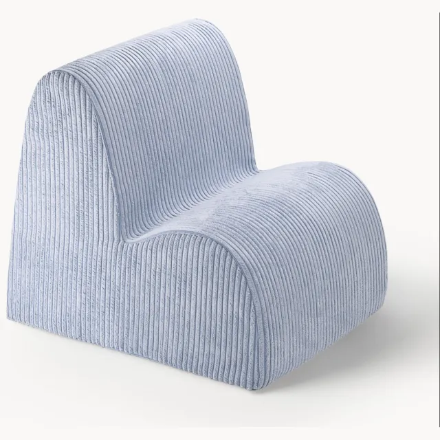Wigiwama Kinderarmstoel Cloud van corduroy Blauw, Grijs