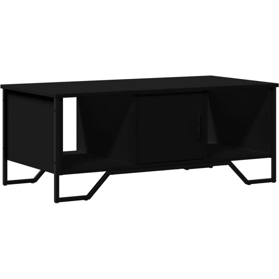 vidaXL Salontafel 100x51x40 cm bewerkt hout zwart