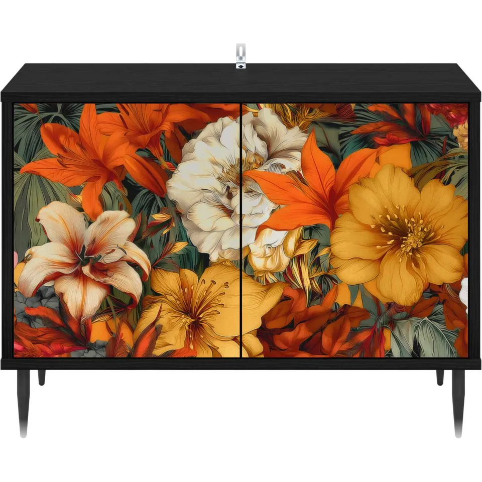 vidaXL Tv-meubel GENNEP 69 x 33 x 50,5 cm Zwart eiken Bewerkt hout, foto 4