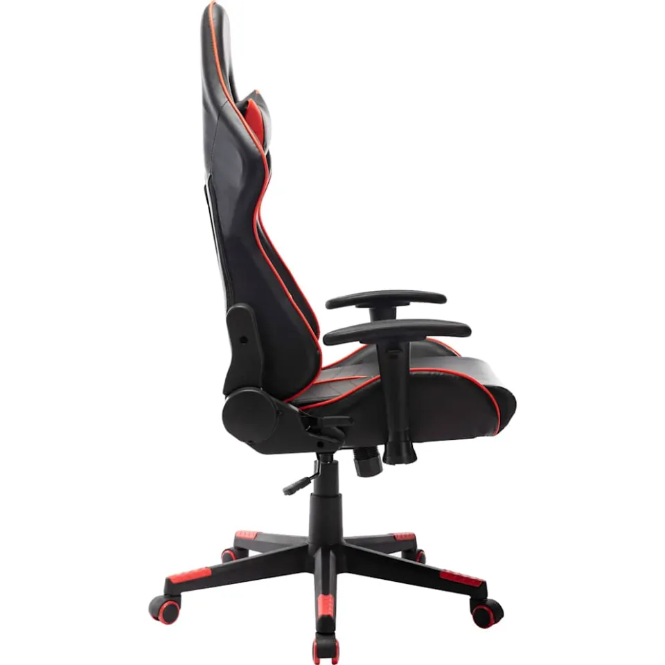 vidaXL Gamestoel kunstleer zwart en rood, foto 3