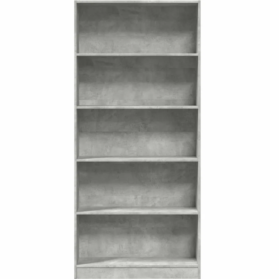 vidaXL Boekenkast 80x24x176 cm bewerkt hout betongrijs grijs, foto 3