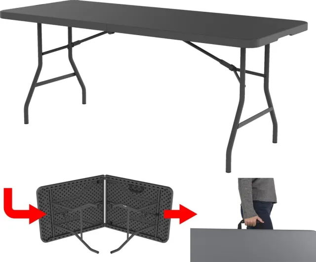 ZOWN Klaptafel New Classic, Zown, Shark Grey, koffer 183 x 76 cm antraciet