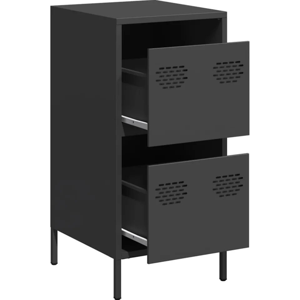 vidaXL Dressoir 35x39x73,5 cm koudgewalst staal zwart, foto 4