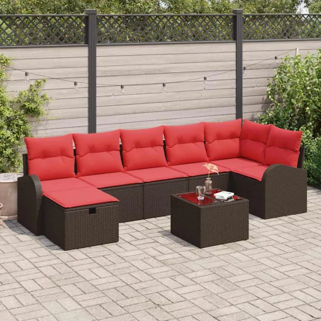 vidaXL Tuin Sofa Set 8 st Bruin poly rattan