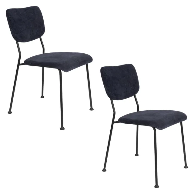 Zuiver Benson eetkamerstoel donkerblauw