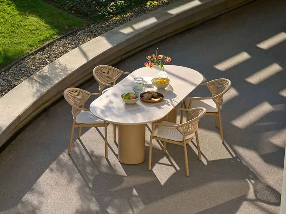 Hartman tuinmeubelen Hartman Taragona dining tuinstoel stapelbaar taupe, foto 3
