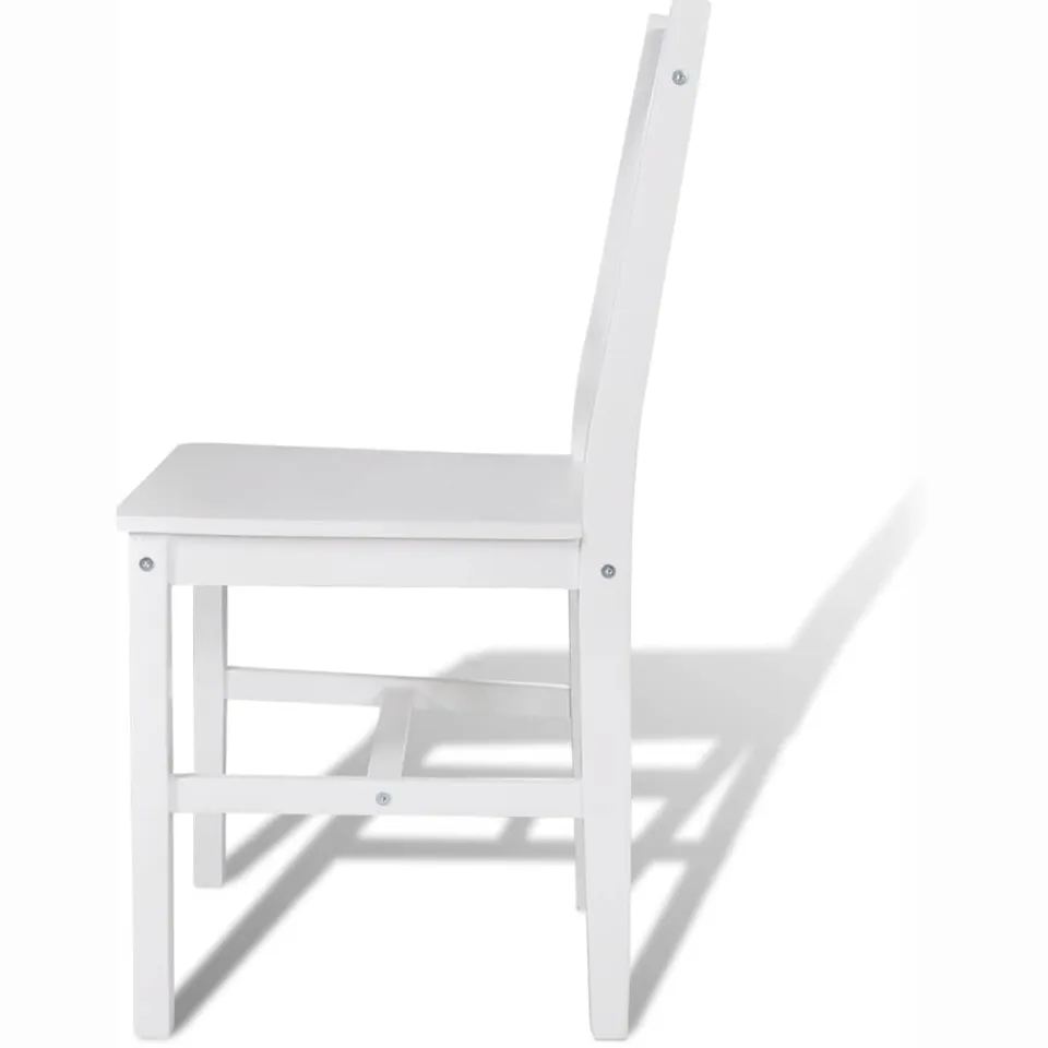 vidaXL Eetkamerstoelen 2 st grenenhout wit, foto 4