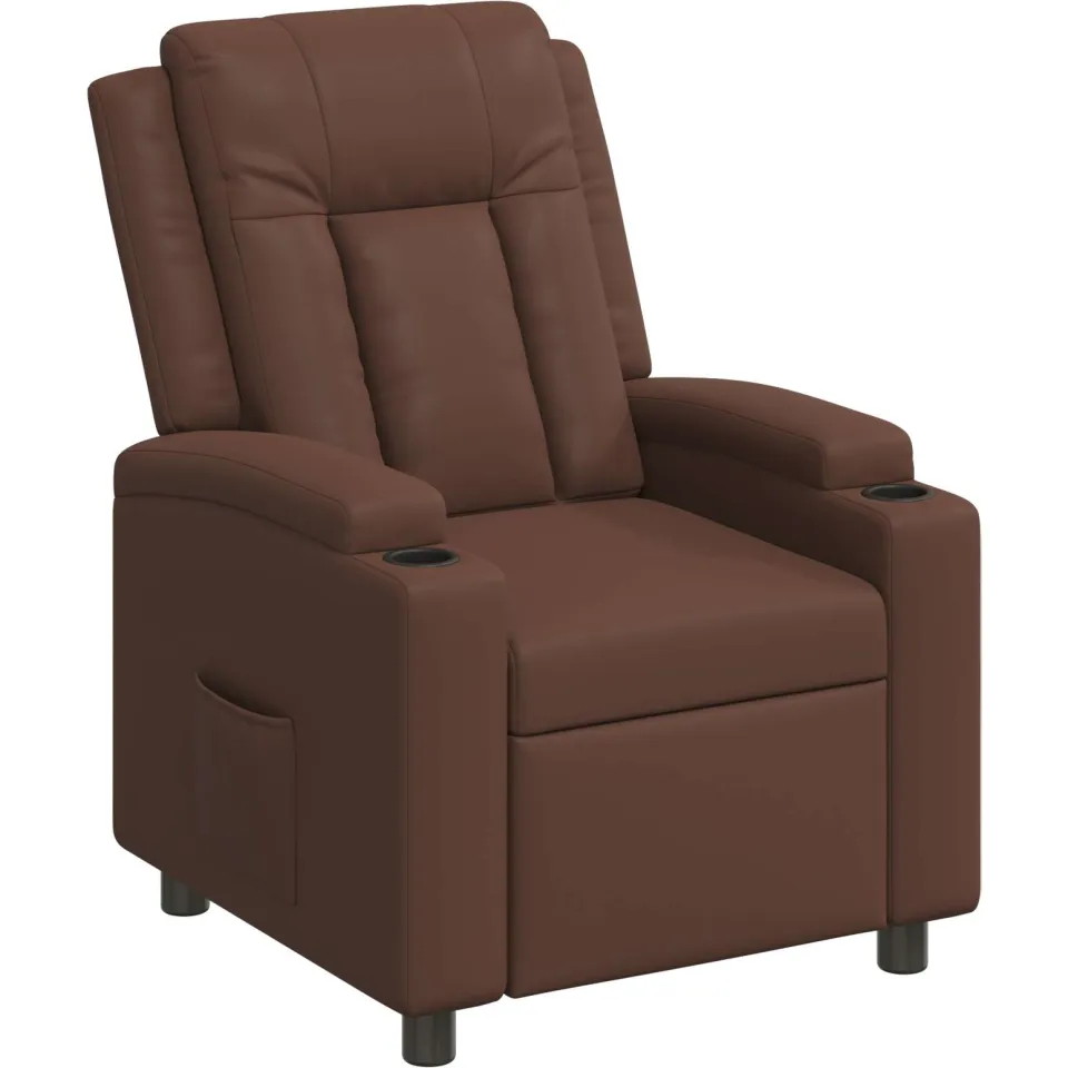 vidaXL Ligstoel Bruin 75 x 95 x 100 cm Stof