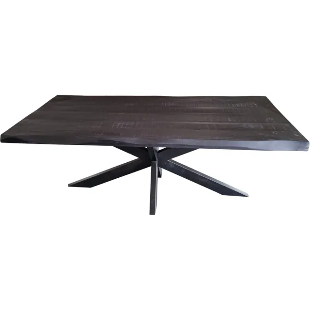 Starfurn Eettafel Boston - Rechthoek Zwart Mangohout - 160x90x76cm