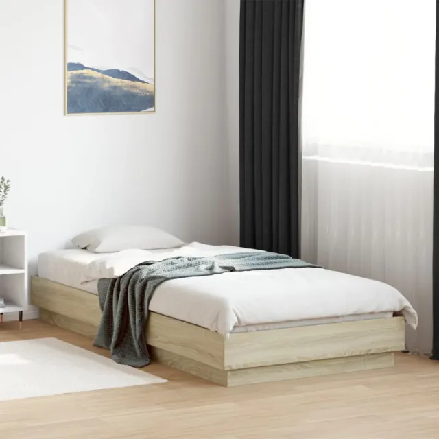 vidaXL Bedframe zonder matras hout sonoma eikenkleurig 90x200 cm Bruin