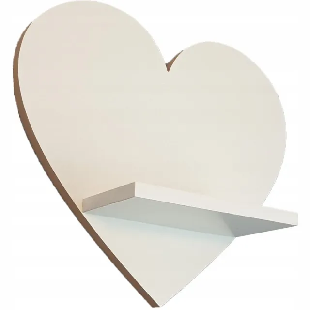 Moliland XL Harde Wandplank Kinderkamer - Scandinavisch Design, Wit MDF