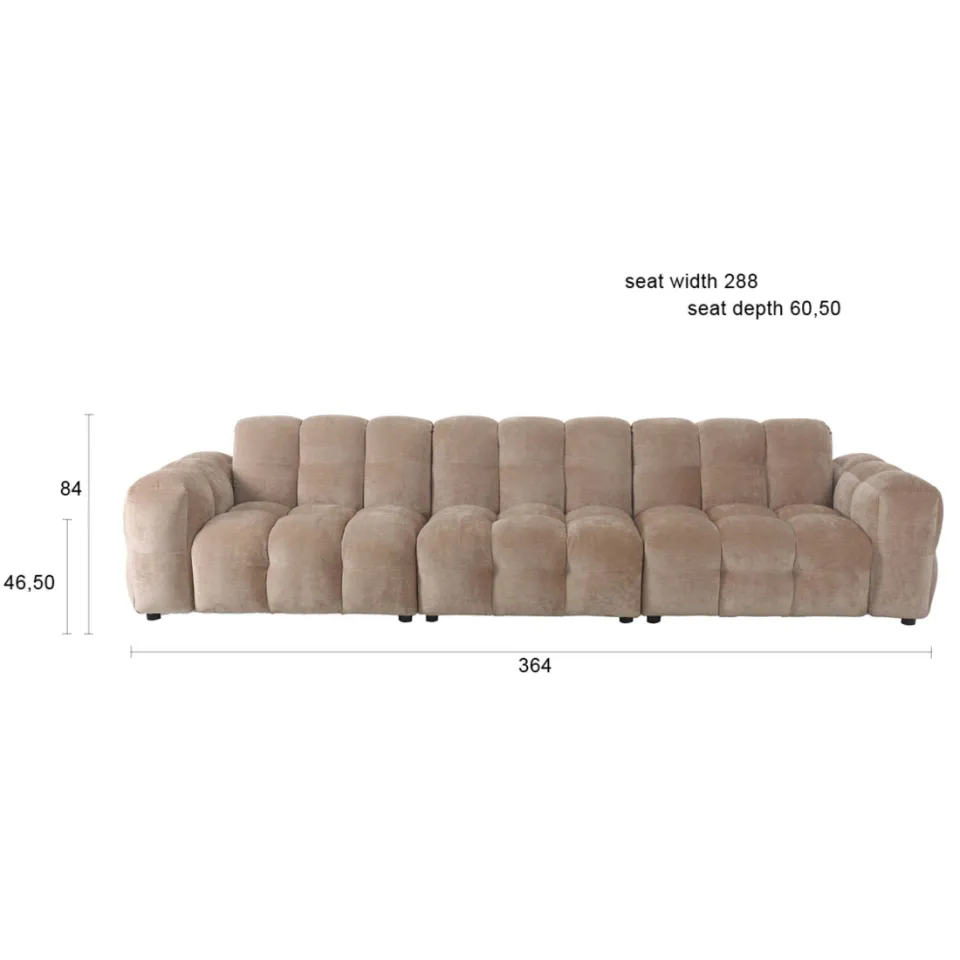 Dutchbone Hackman 4-zitsbank beige, foto 2