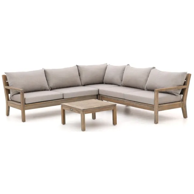 ROUGH Furniture ROUGH Batang hoek loungeset 4-delig Bruin