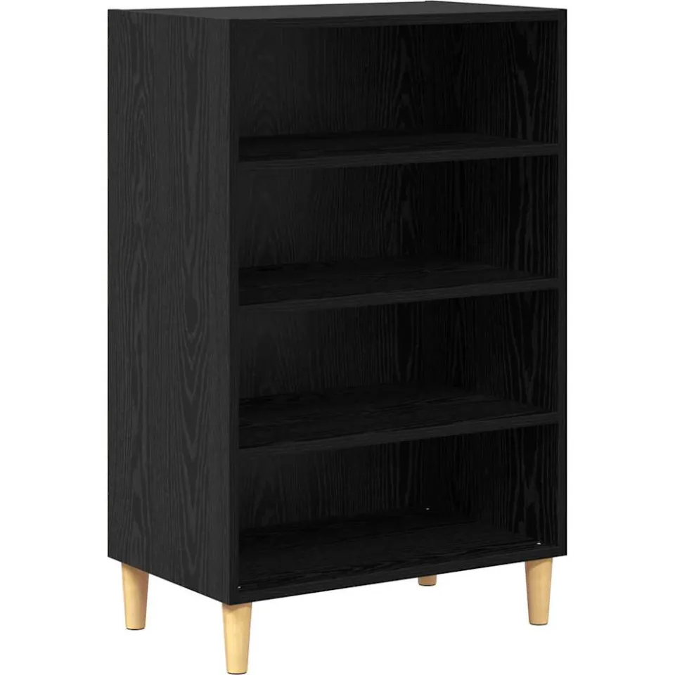 vidaXL Dressoir Zwart Eiken 57 x 35 x 89.5 cm Bewerkt hout, foto 3