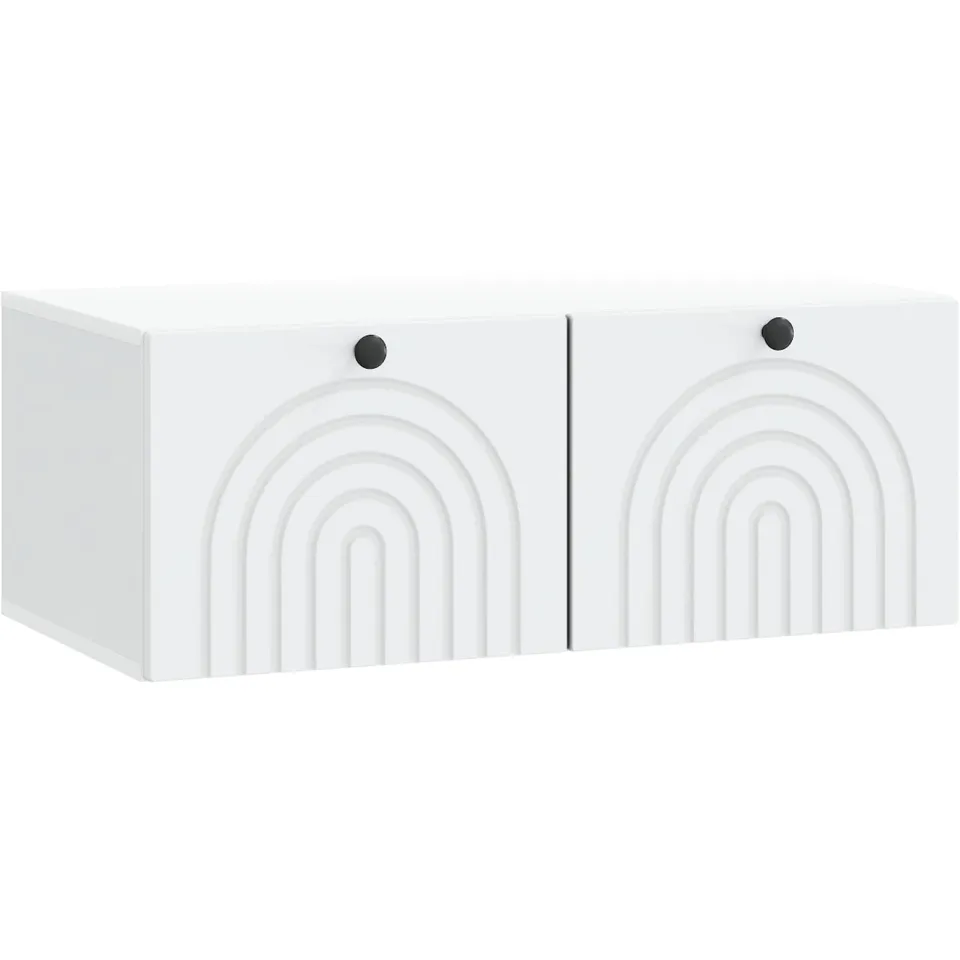vidaXL Wandbeugel TV-kast Wit 78,5 x 41 x 30 cm Bewerkt hout, foto 3