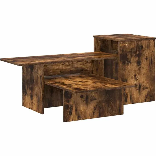 vidaXL Wandtafel - Rook - Eiken - 91,5 - x - 35 - x - 38,5 - cm - Bewerkt - hout Gerookt eiken