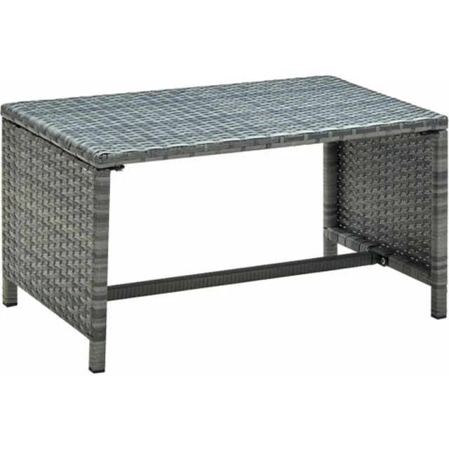 vidaXL Salontafel - 70x40x38 - cm - poly - rattan - antraciet