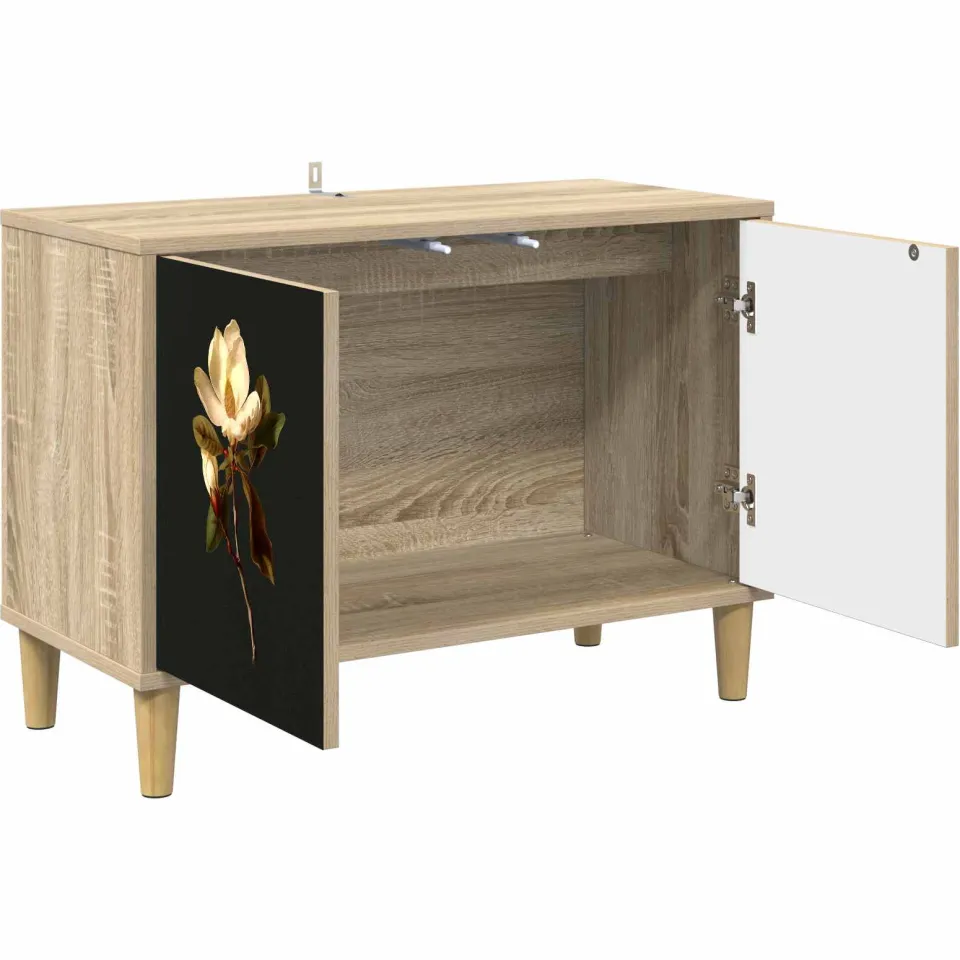 vidaXL Tv-meubel BREMEN 69 x 33 x 50 cm Sonoma Bewerkt hout Bruin