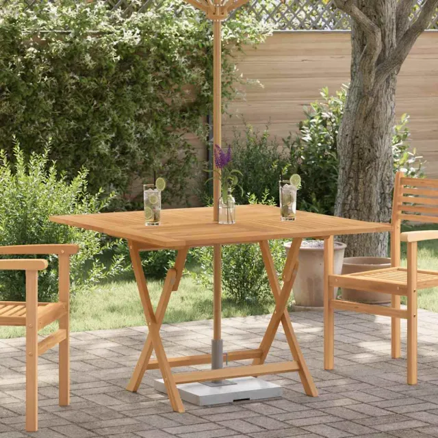vidaXL Tuintafel inklapbaar 110x110x75 cm massief teakhout Bruin