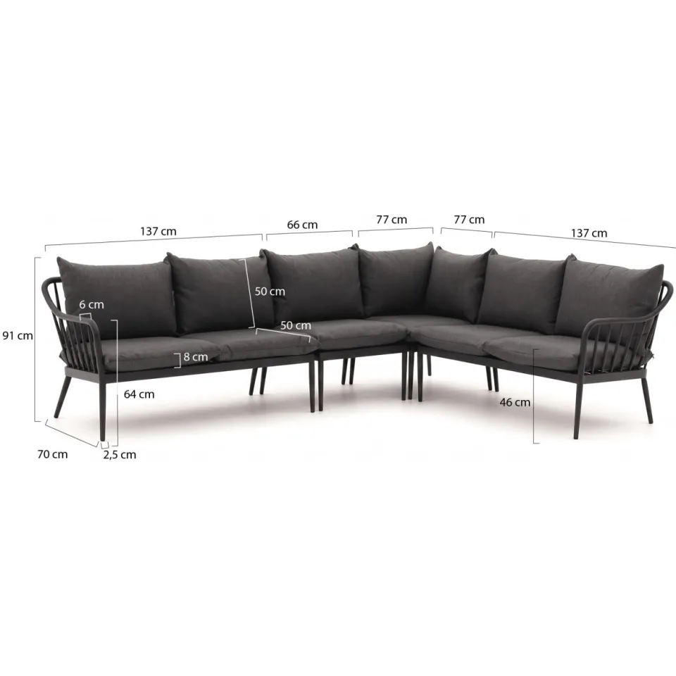 Manifesto Furniture Manifesto Celante lounge hoekset 4-delig 6-zits grijs, foto 3