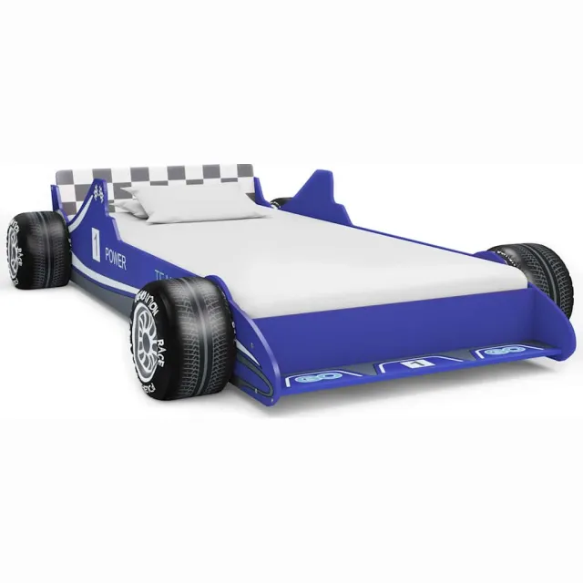 vidaXL Kinderbed raceauto blauw 90x200 cm, foto 2