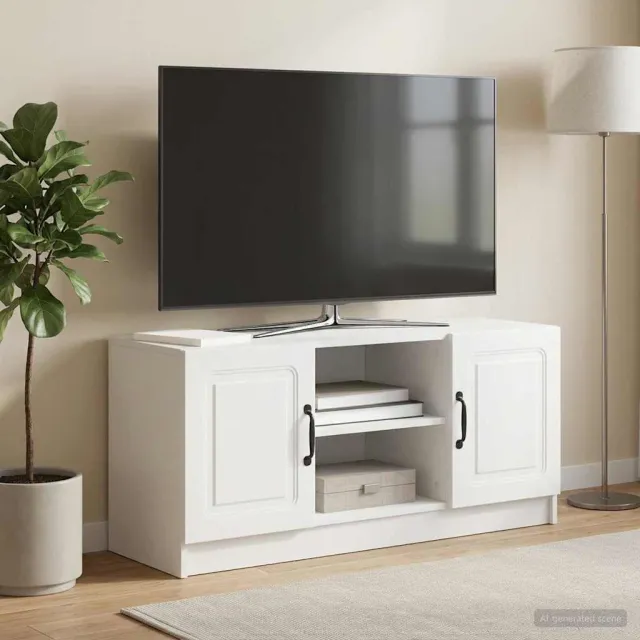 vidaXL TV-kast Wit 102 x 34,5 x 47 cm Bewerkt hout, foto 2