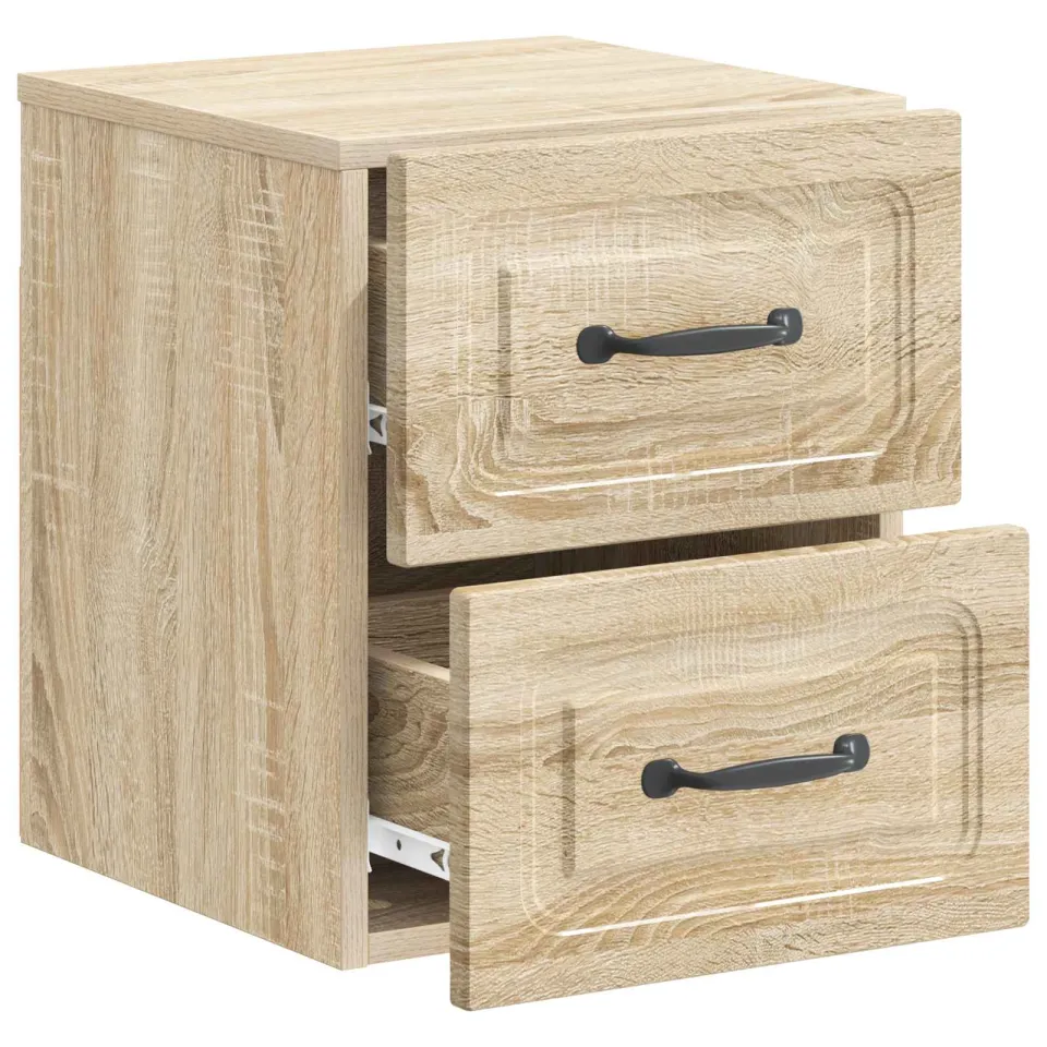 vidaXL Wandbeugel Bedkast Sonoma Eiken 34,5 x 33 x 40 cm Bewerkt hout, foto 3