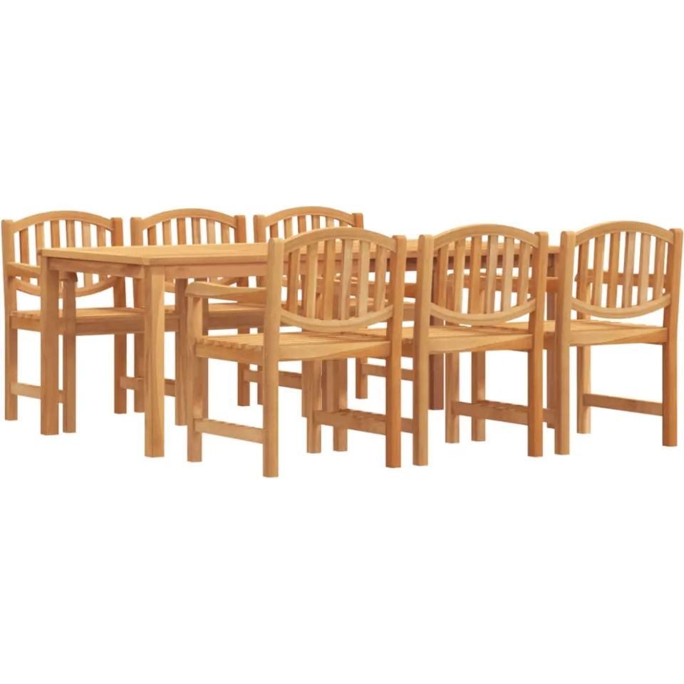vidaXL 7-delige Tuinset massief teakhout bruin, foto 3