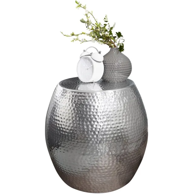Wohnling Bijzettafel PETRO aluminium zilver 42 cm - WL5.466 Zie omschrijving