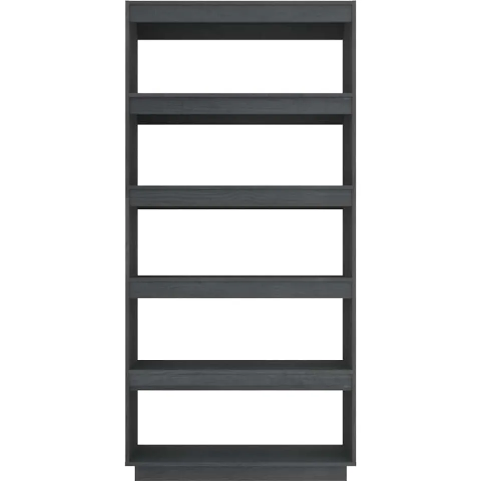 vidaXL Boekenkast/kamerscherm 80x35x167 cm massief grenenhout grijs, foto 4