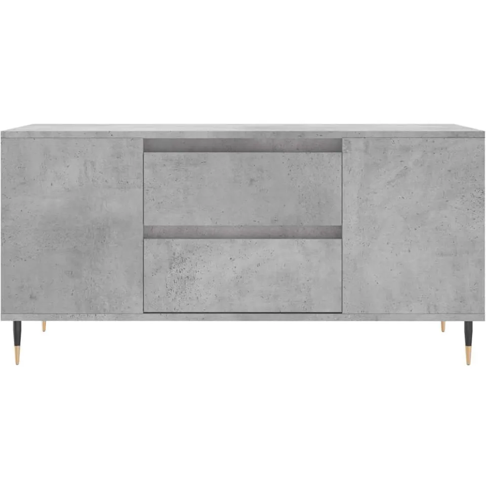 vidaXL Salontafel 102x44,5x50 cm bewerkt hout betongrijs grijs