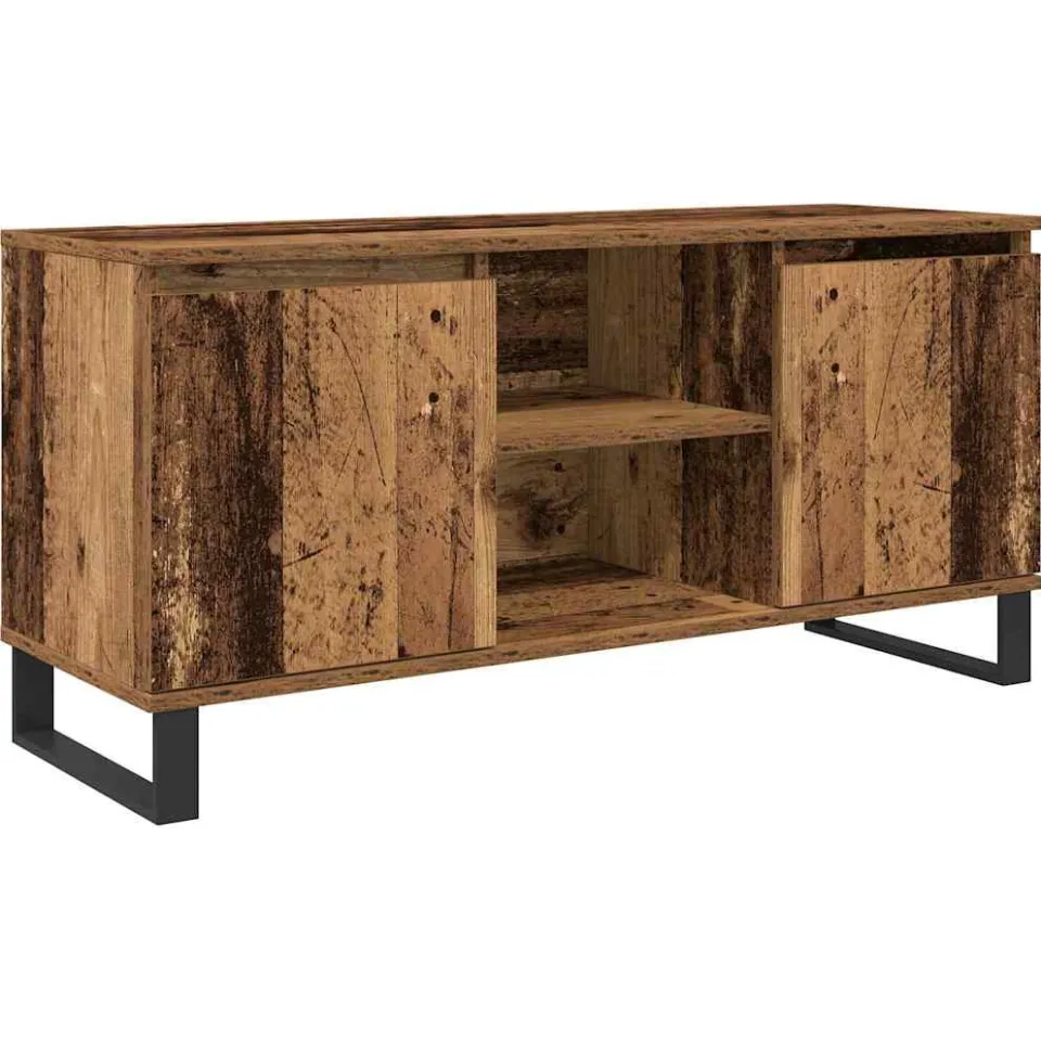 vidaXL TV-kast 104 x 35 x 50 cm Oud Hout Bewerkt hout bruin, foto 3